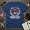 Freedom Protected By The Brave patriotic t-shirt design with eagle and jets graphic