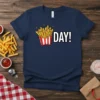 French Fry Day stylish graphic design printed on comfortable cotton t-shirt