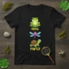 Frog Turtle Dragonfly bold graphic design printed on comfortable cotton t-shirt