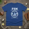 FSM Federated States of Micronesia "We Are One" t-shirt with sailboat graphic and island names Pompei, Chuuk, Yap, Kosrae