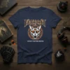 Fäterdrät Victim of Your Own Creation metal cat t-shirt design with gothic typography and a three-eyed cat graphic