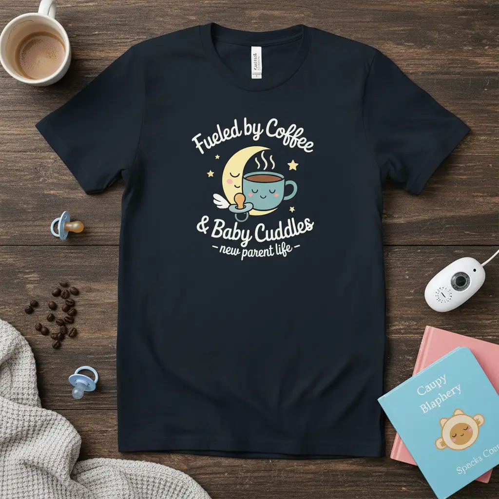 Fueled by Coffee & Baby Cuddles New Parent Tee