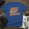 Full Throttle hot rod t-shirt design with flames and classic car graphic