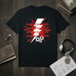 GAME CHANGER GAME CHANGER text design featuring unique typography on quality t-shirt