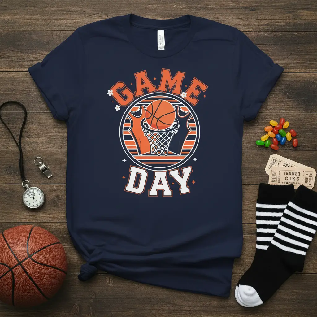 Game Day Basketball T-Shirt for Fans & Players