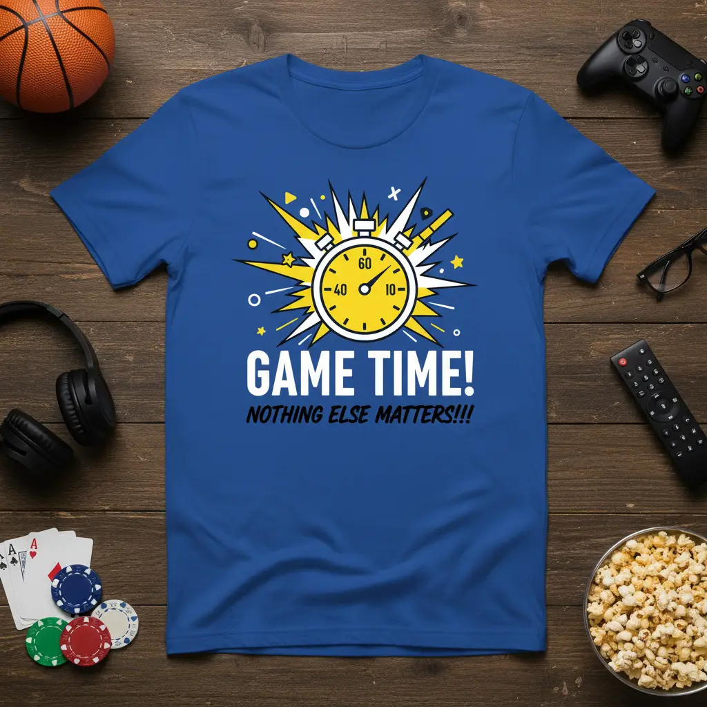 Game Time! Nothing Else Matters!!! T-Shirt for Gamers