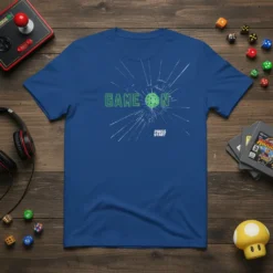 GAME ON PRESS START detailed graphic design printed on comfortable cotton t-shirt