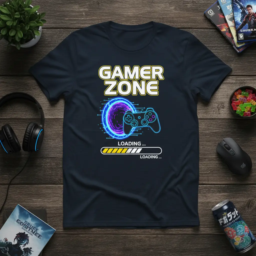 Gamer Zone Loading T-Shirt Funny Video Game Gift