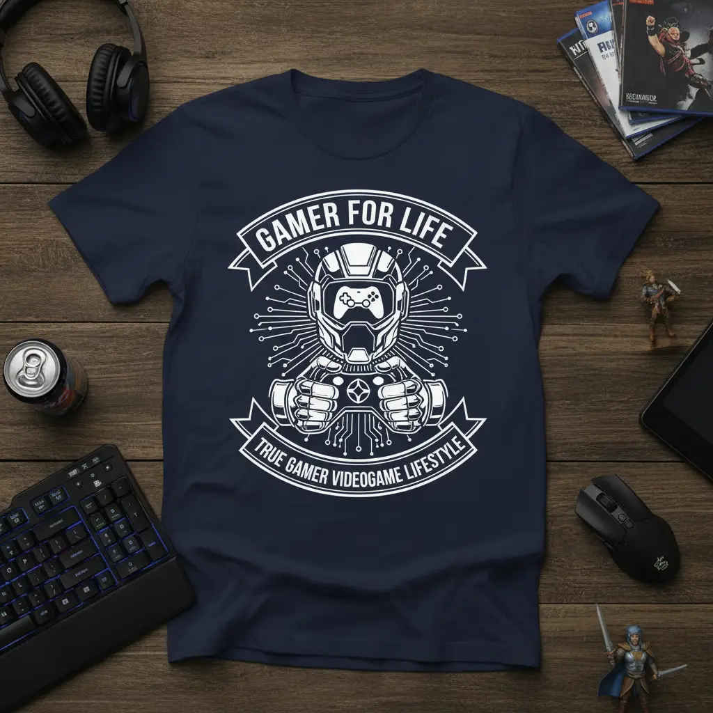 Gamer for Life True Gamer Videogame Lifestyle T-Shirt