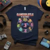 Gamesolotls Of The World t-shirt design showing various axolotls playing different types of video games