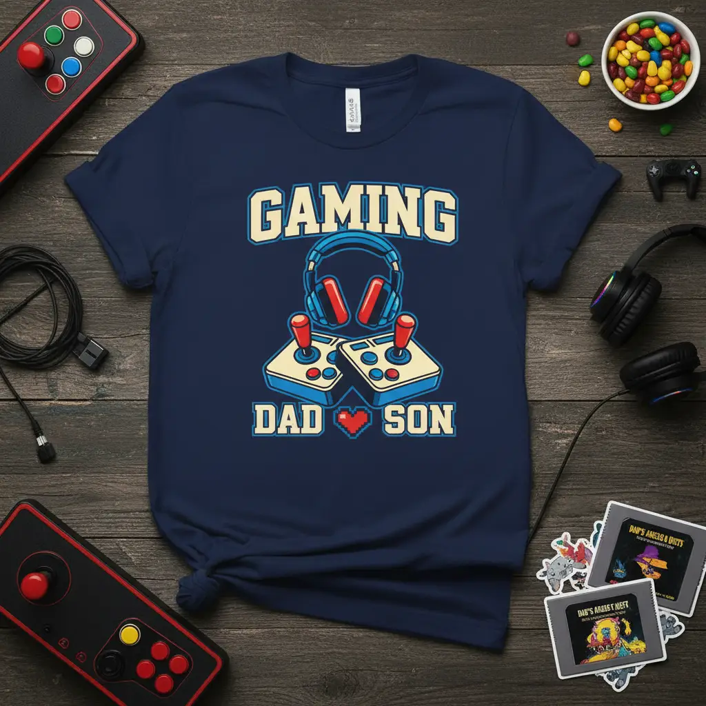 Gaming Dad Son T-Shirt Father Son Video Game Duo Gift