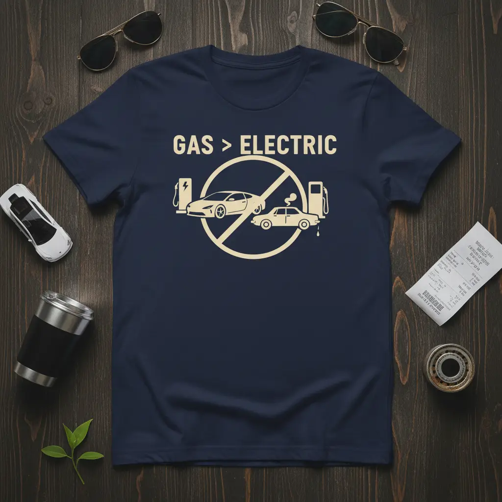 Gas > Electric Car Enthusiast T-Shirt Funny Auto Fan Gift