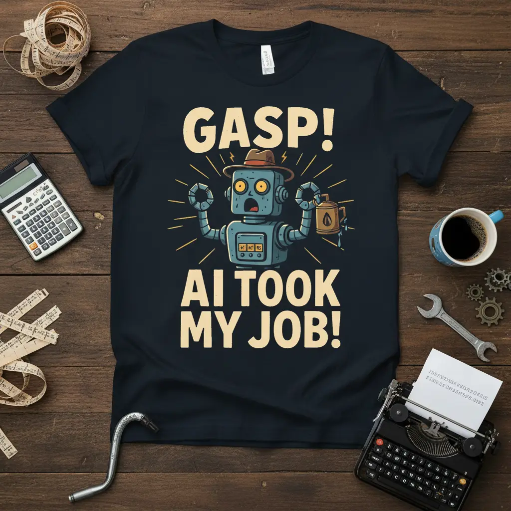 Gasp! Ai Took My Job! Robot Funny T-Shirt Gift