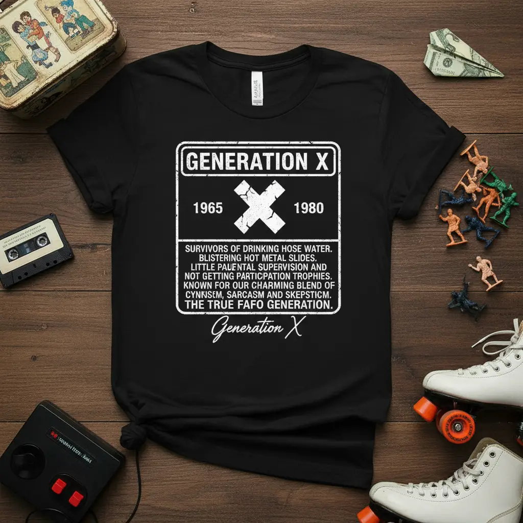 Generation X 1965 1980 T-shirt: True Fafo Generation Humor