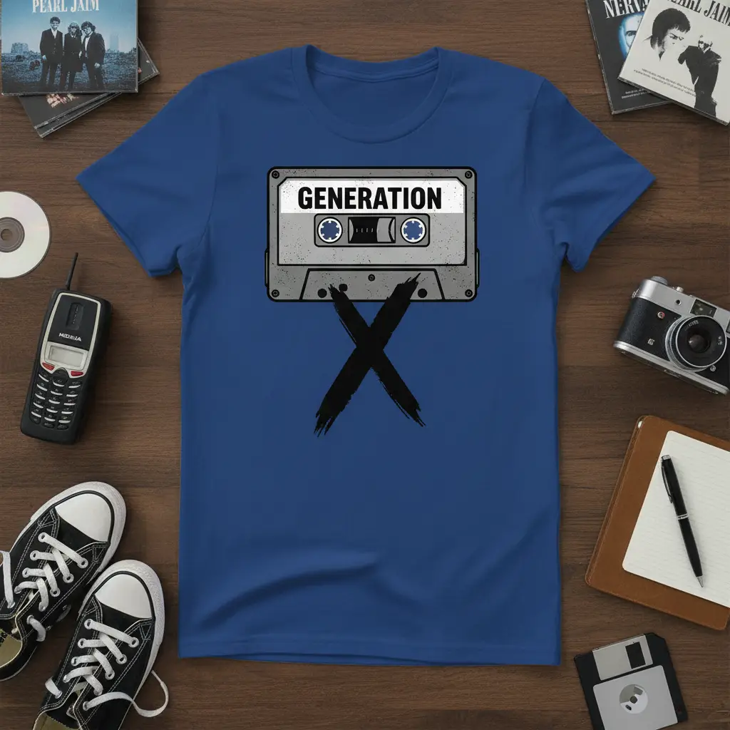 Generation X Cassette Tape T-Shirt Retro 90s Vibe