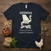 Georgia #1 in Peanut text design featuring stylish typography on quality t-shirt