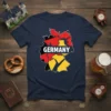 Germany map t-shirt unique graphic design printed on comfortable cotton t-shirt