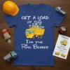 GET A LOAD OF THIS I'm THE Ring Bearer T-Shirt with a dump truck graphic filled with diamonds and rings