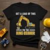 Get a Load of This I'm The Ring Bearer funny wedding t-shirt with an excavator graphic