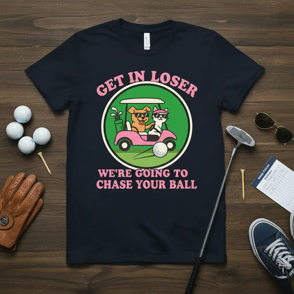 Get in Loser We’re Going to Chase Your Ball Golf T-Shirt