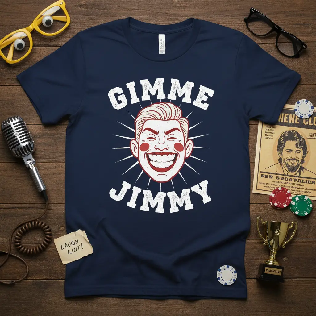 Gimme Jimmy Laugh Riot T-Shirt Funny Comedy Gift