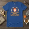 Ginger Lives Matter T-Shirt design featuring a woman with red hair and fiery accents, with the text "Ginger Lives Matter"