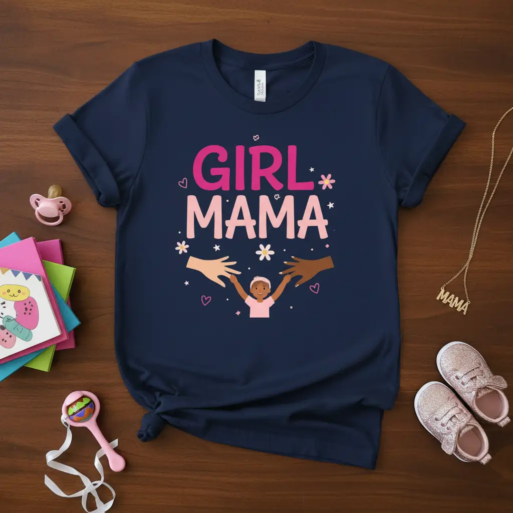 Girl Mama T-Shirt Sweet Mother Daughter Gift for Moms