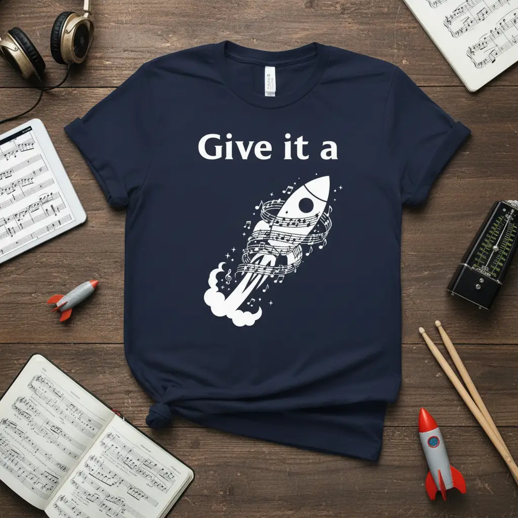 Give it a rocket music stylish graphic printed on soft premium material creating a standout t-shirt
