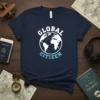 Global Citizen t-shirt with a stylized globe graphic and text "GLOBAL CITIZEN"