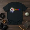Black t-shirt featuring the Global Hapkido Association GHA logo and Korean text, representing martial arts discipline