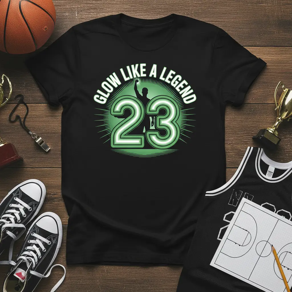 Glow Like a Legend 23 Basketball T-Shirt Gift