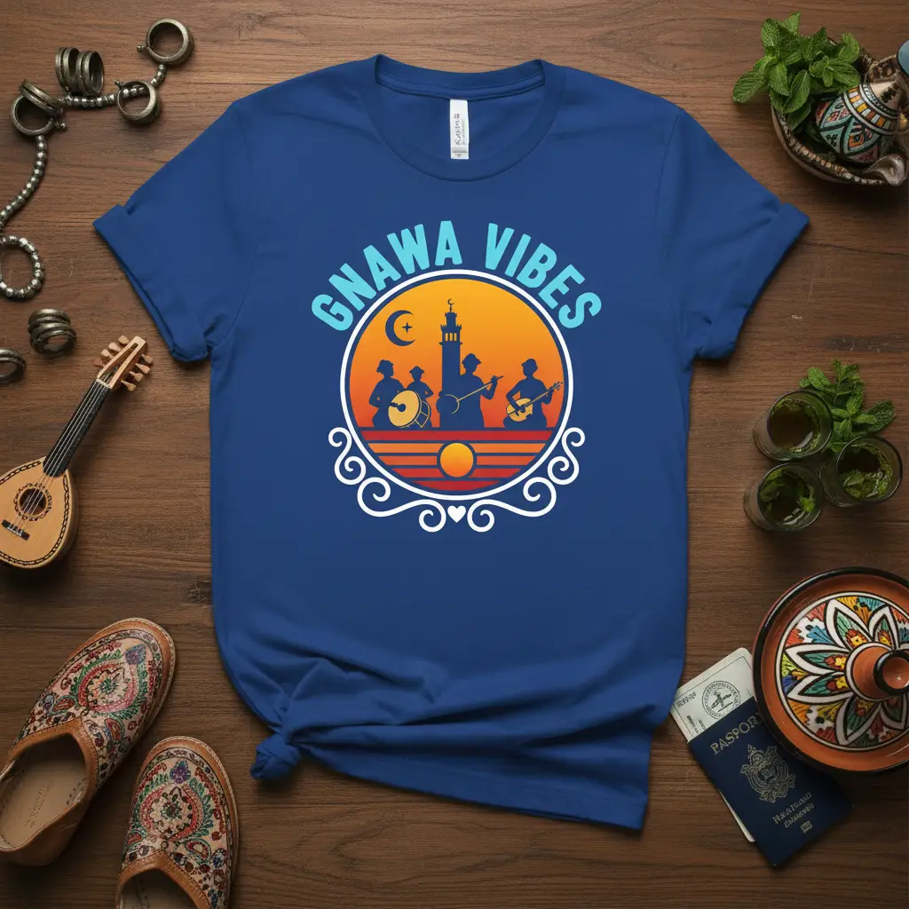 Gnawa Vibes T-Shirt Moroccan Music Culture Apparel