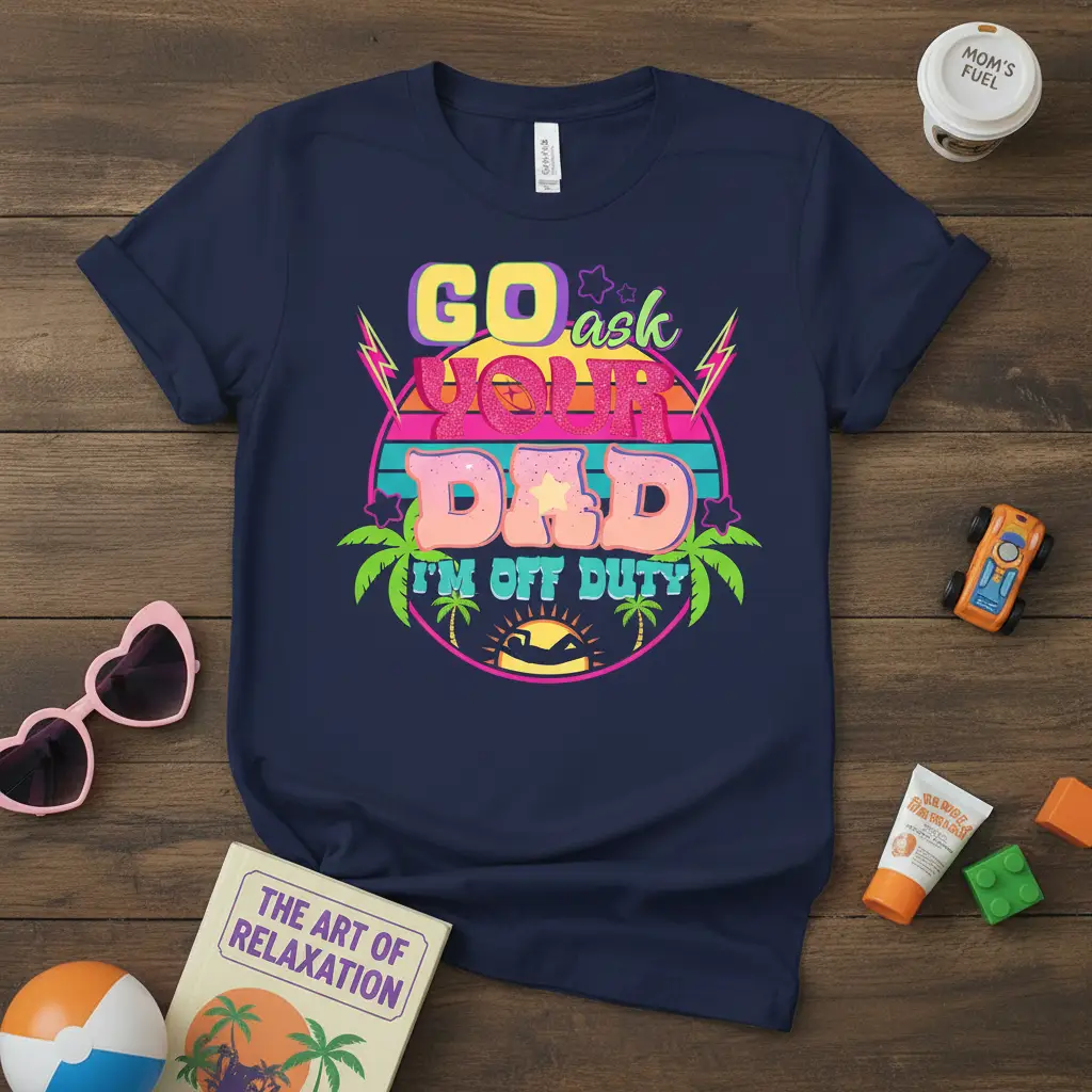 Go Ask Your Dad I’m Off Duty Funny Dad T-Shirt