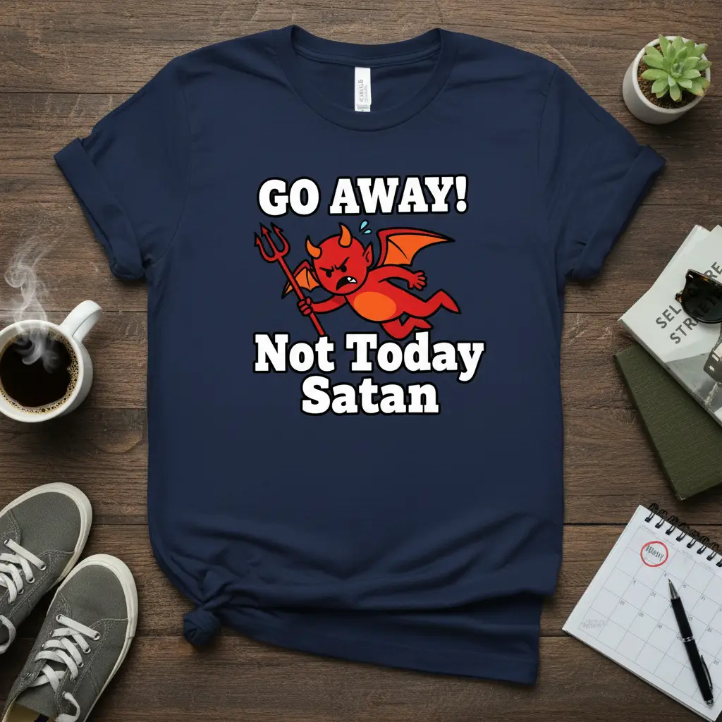 Go Away! Not Today Satan Funny Devil T-Shirt