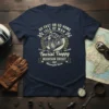 Navy t-shirt with "Go Fast Or Go Home Isle Of Man Tourist Troppy Mountain Circuit 1907 Motorcycle Races" text and