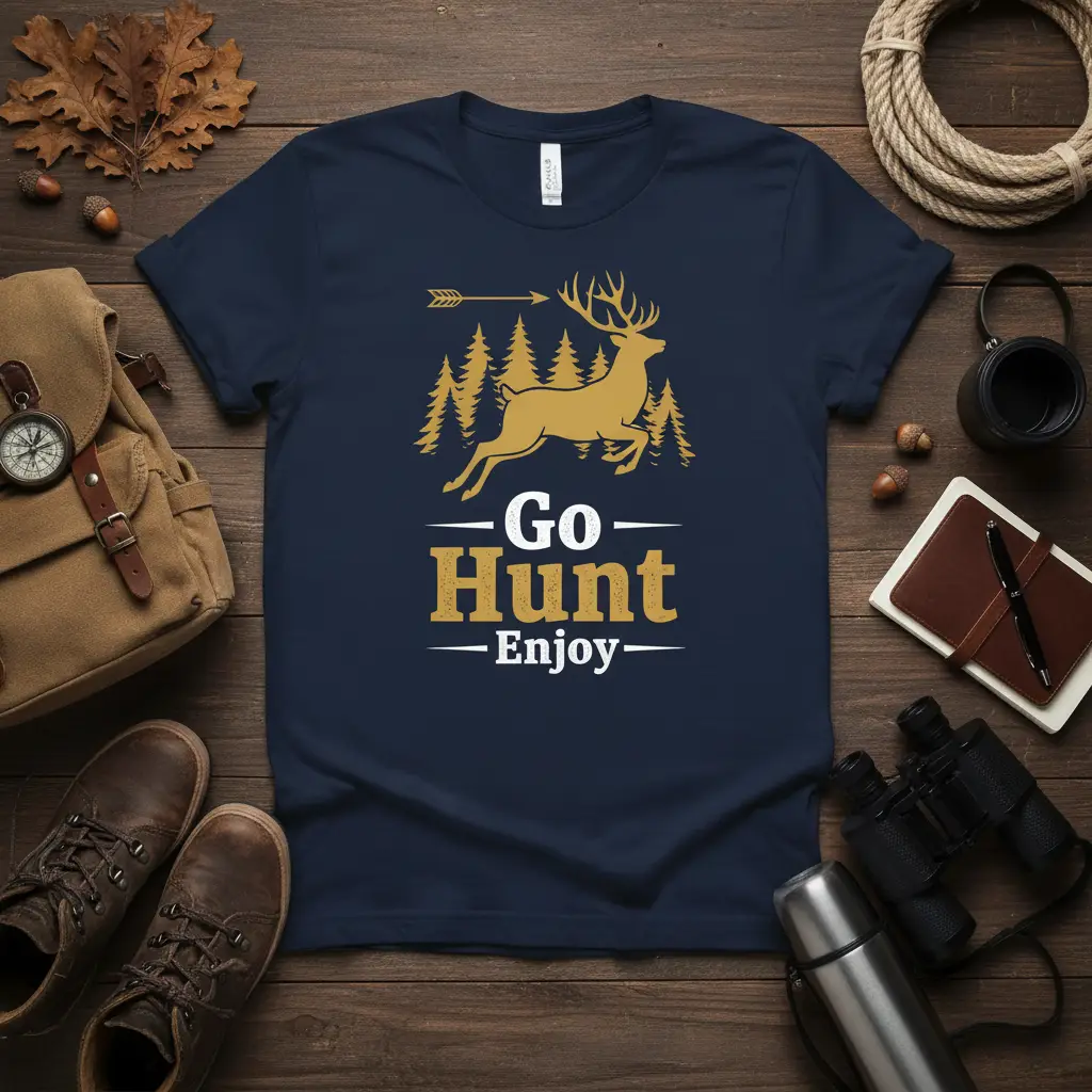 Go Hunt Enjoy Deer Hunting T-Shirt Outdoor Adventure Gift