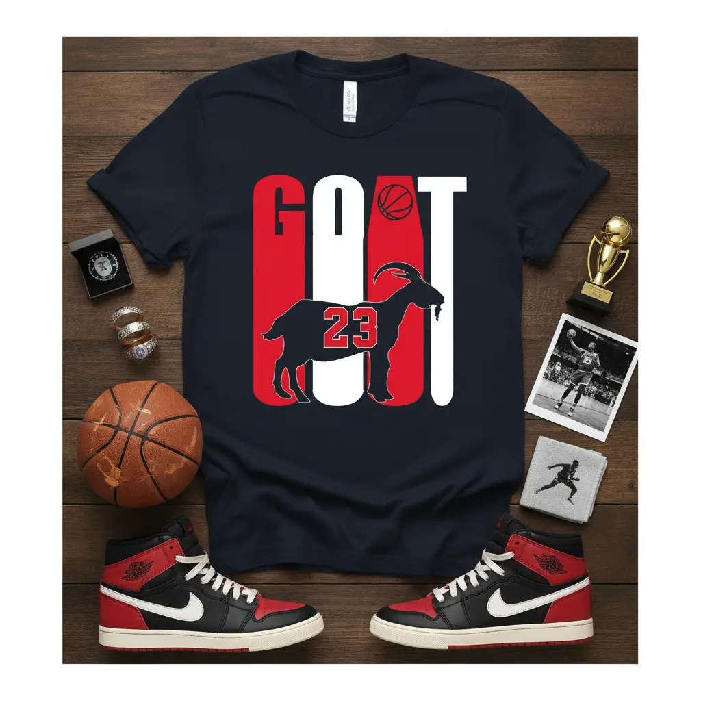Goat 23 Basketball Fan T-Shirt | Greatest of All Time Gift