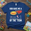 God Gave Me A Touch Of The 'Tism T-Shirt with text and graphic of children walking, featuring puzzle pieces