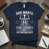 God Wants Full Custody Not Just Weekend Visits t-shirt with bible graphic and family heart