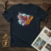 Gods Legends T-Shirt featuring a stylized warrior figure with flowing hair and graffiti-style text