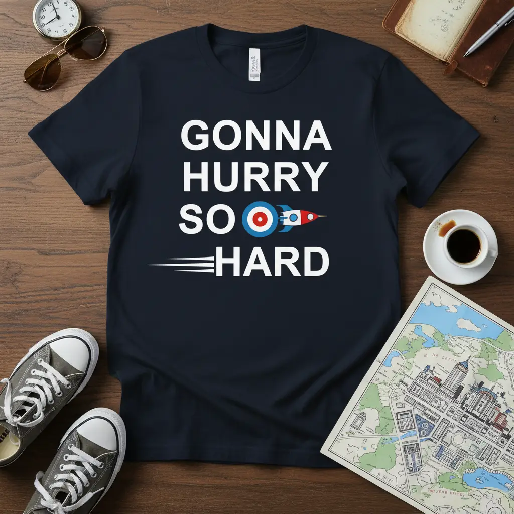 Gonna Hurry So Hard Funny Rocket T-Shirt Gift