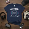 GOOD GIRL with a hood playlist stylish graphic design printed on comfortable cotton t-shirt