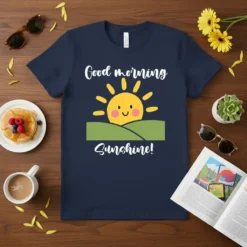 Good morning Sunshine! bold graphic design printed on comfortable cotton t-shirt