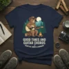 Bear in cowboy hat playing guitar by campfire, text "GOOD TIMES AND GUITAR CHORDS CAMPFIRE SONGS & HARMONY"