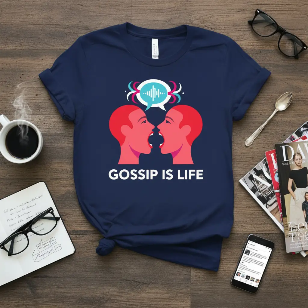 Gossip Is Life Funny Quote T-Shirt Gift for Talkative Friends