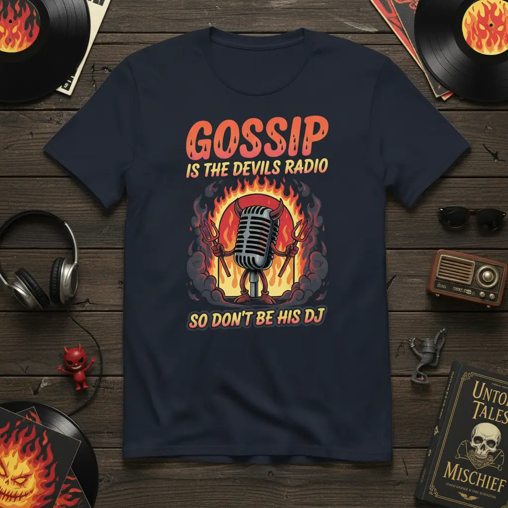 Gossip Is the Devils Radio So Don’t Be His Dj T-Shirt