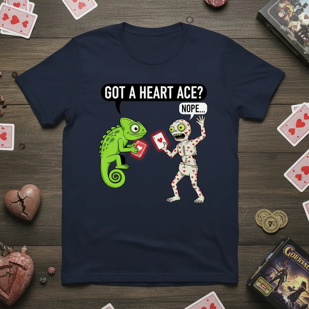 Got a Heart Ace? Nope… Funny Zombie Card T-Shirt