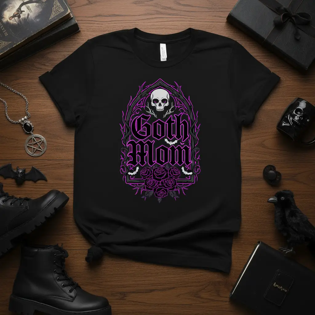 Goth Mom T-Shirt Spooky Mama Gift for Alternative Mothers