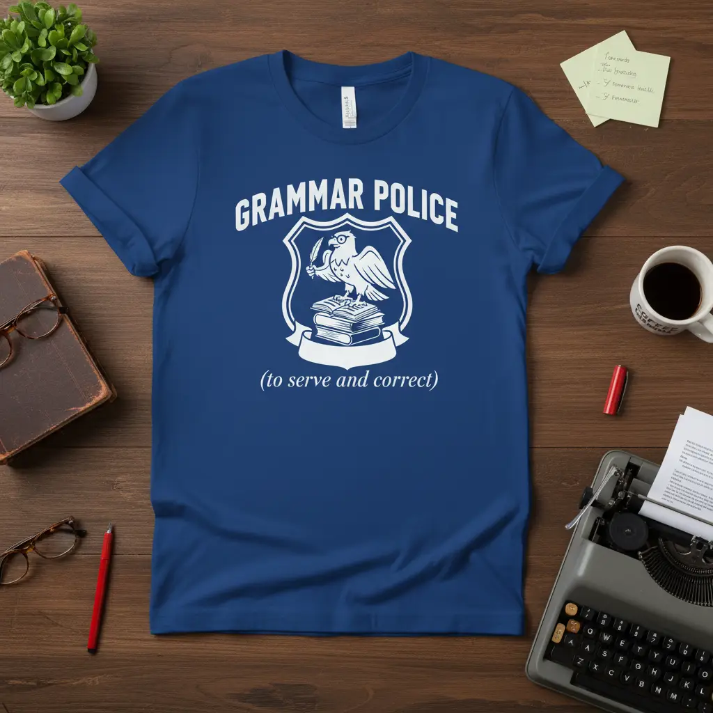 Grammar Police to Serve and Correct Funny T-Shirt