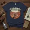 Grand Canyon West t-shirt with retro circular graphic showing canyon landscape, cactus, and eagle